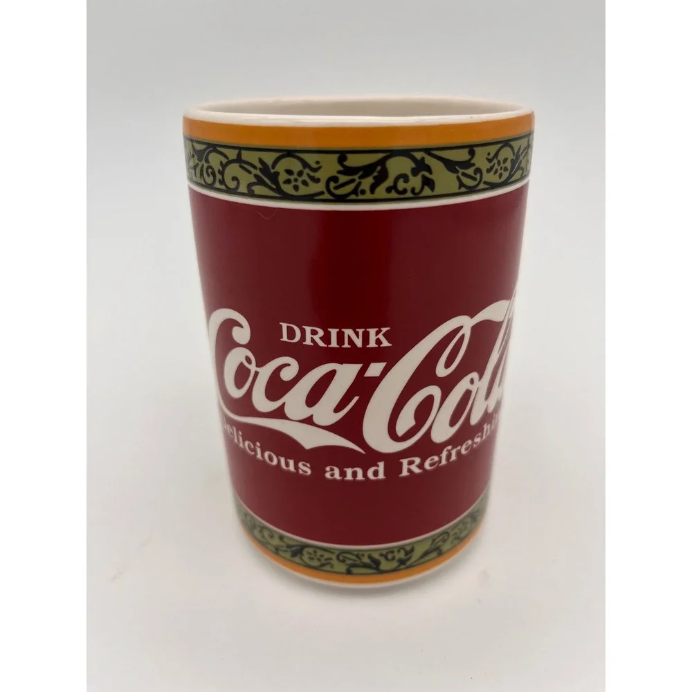 Coca-Cola Ceramic Bathroom Tumbler Red Vintage Style Toothbrush Holder 5 Cent
